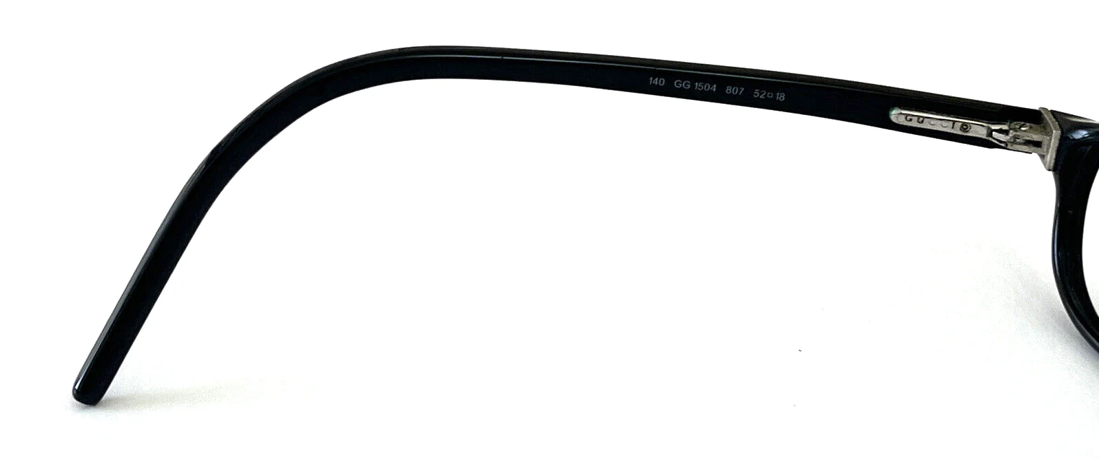Gucci GG1504 807 PARTS Broken Black Oval Eyeglasses Frame 52-18 140 4