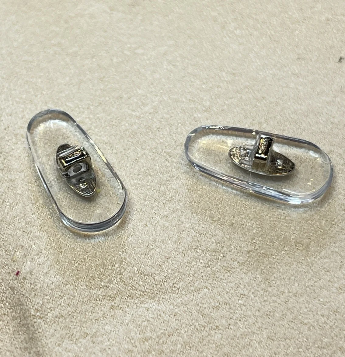 New Replacement Authentic Rayban Eyeglasses Sunglasses NOSE PADS Plug-In Silver 2