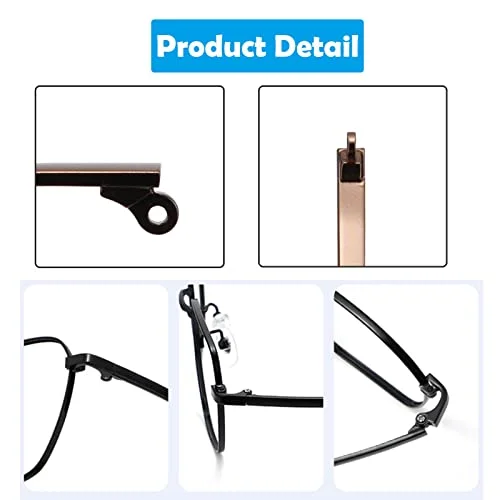 OPUGIT Metal Glasses Replacement Temple, Eyeglass Arms Legs Replacement, Glasses Repair Kit Universal Eyeglasses Replacement, DIY Temples for Glasses with Screws(1 Pair, Black) 4