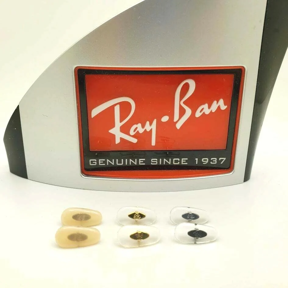 Ray Ban Pair Replacement Nose Pads Crimp On Gold/Gun Clear, Flesh 12, 14 or 16mm 2