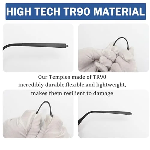 UPIONIC Glasses Replacement Temple, TR90 Eyeglass Arms Legs Replacement, Universal Eyeglasses Repair Kit, DIY Temples for Glasses with Screws (1 Pair, Matte Black) 4